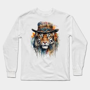 Watercolor Boho Tiger #2 Long Sleeve T-Shirt